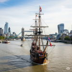 The Galeón Andalucía arriving in London
