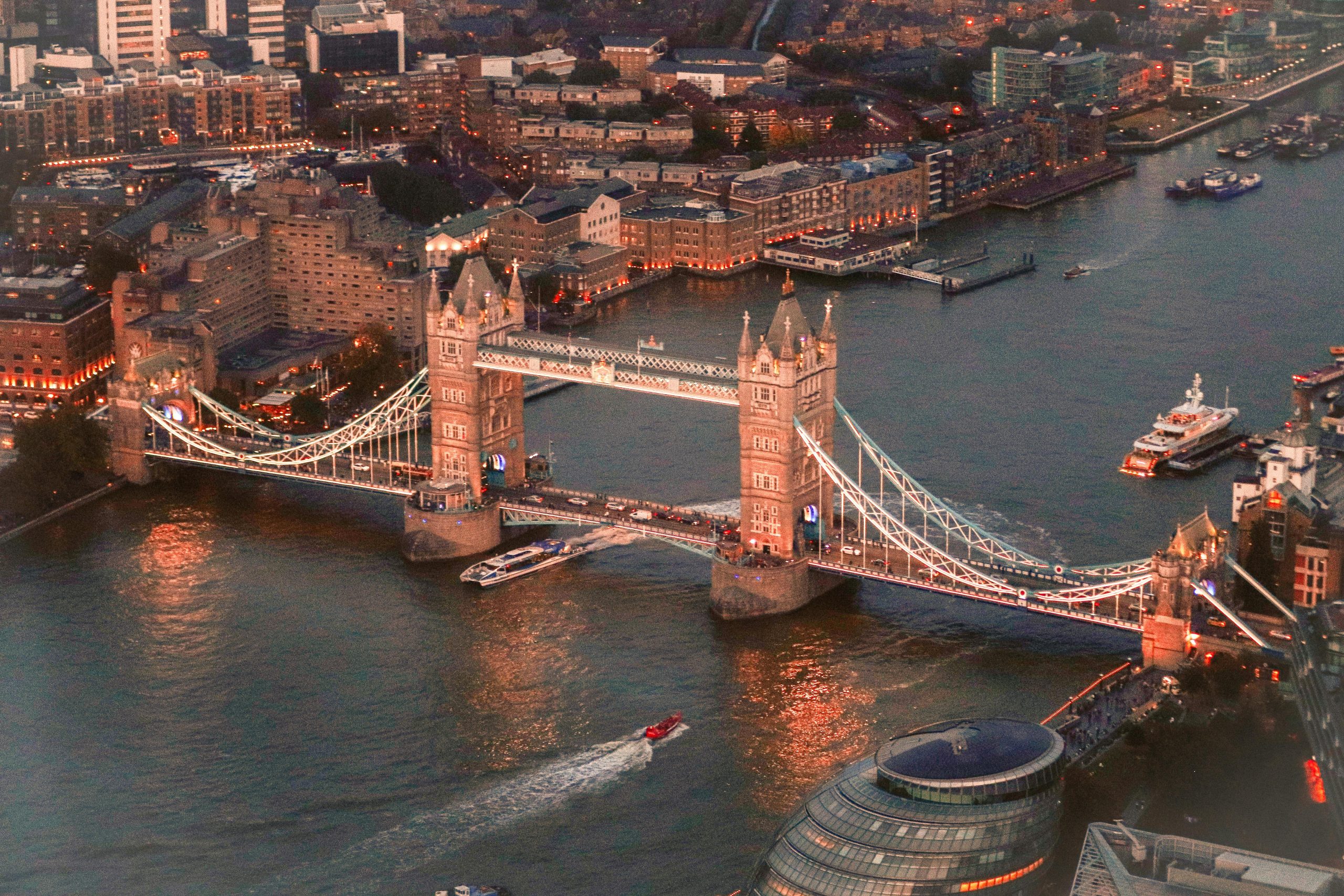 London at dusk