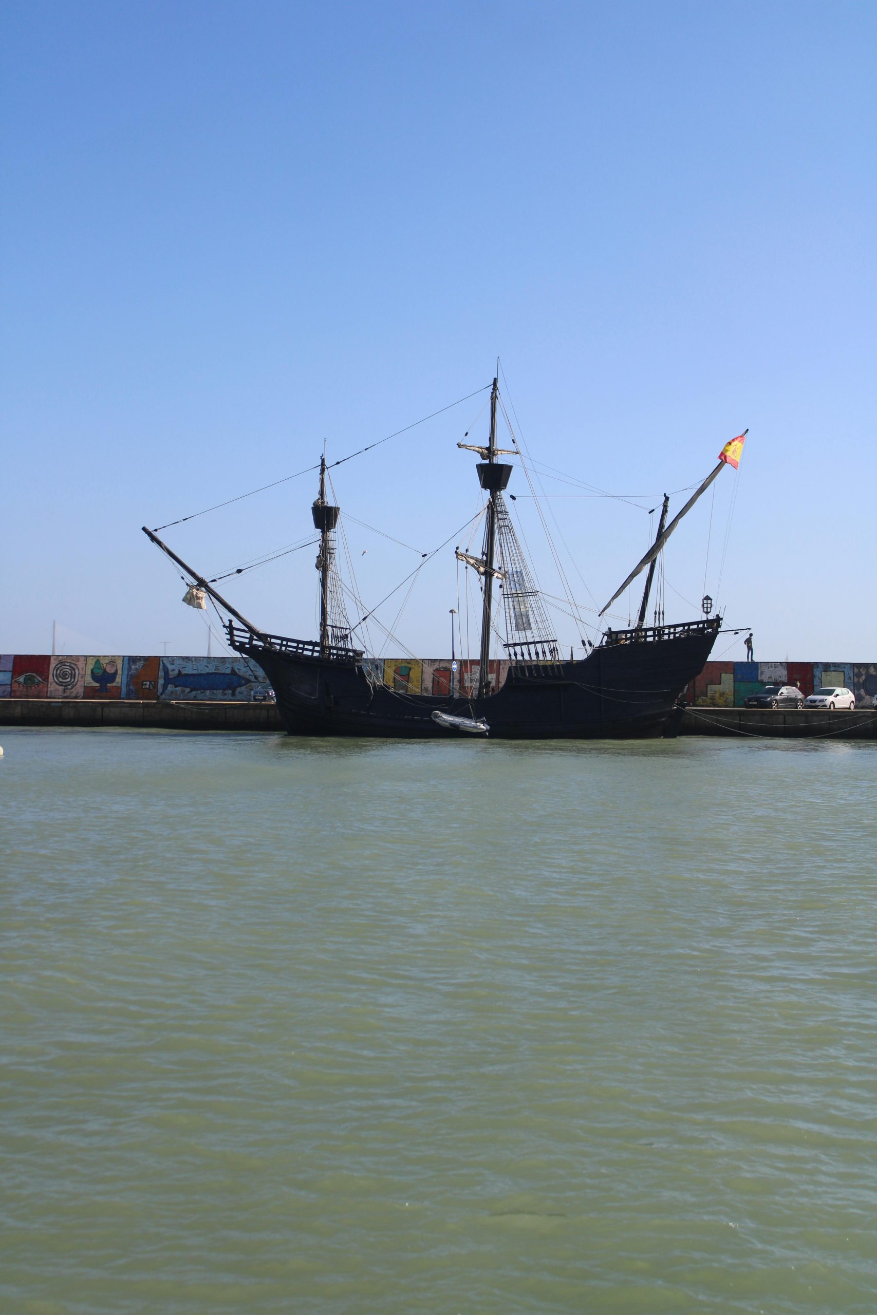 Replica ship ‘Nao Santa Maria’ due to arrive St Kat’s marina this afternoon – where is it now? I’d like to track it.