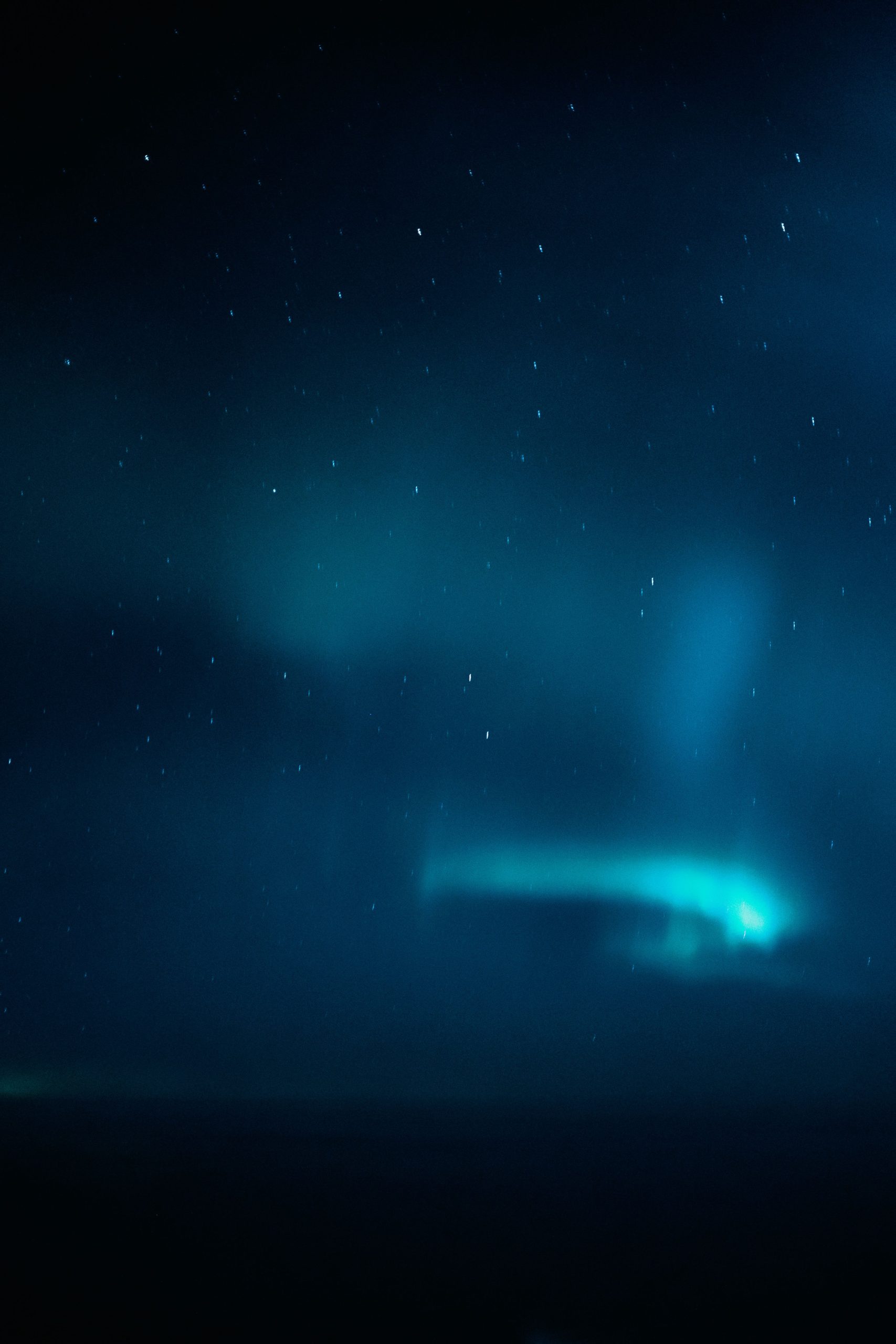 Blue light in the sky